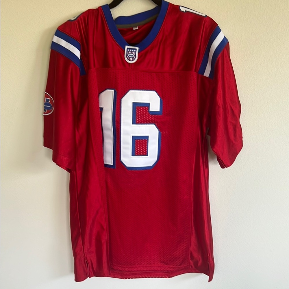 Red Football Jersey with Number 16